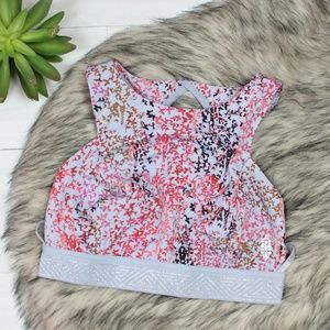 Free People Movement Twist Pointe Strappy Sports Bra XS Blue